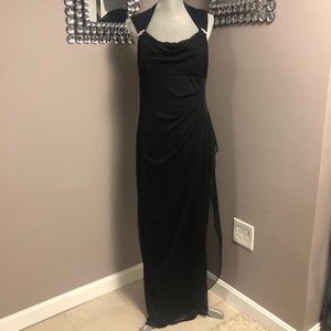 Black Evening Dress with Rhinestone Detail